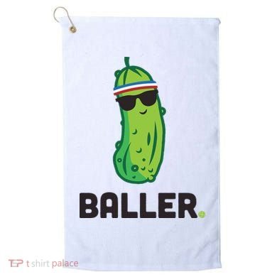 Pickle Baller Funny Pickleball Golf Towel