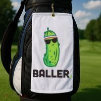 Pickle Baller Funny Pickleball Golf Towel thumb 2