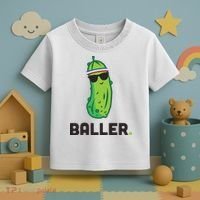 Pickle Baller Funny Pickleball Toddler T-Shirt thumb 3