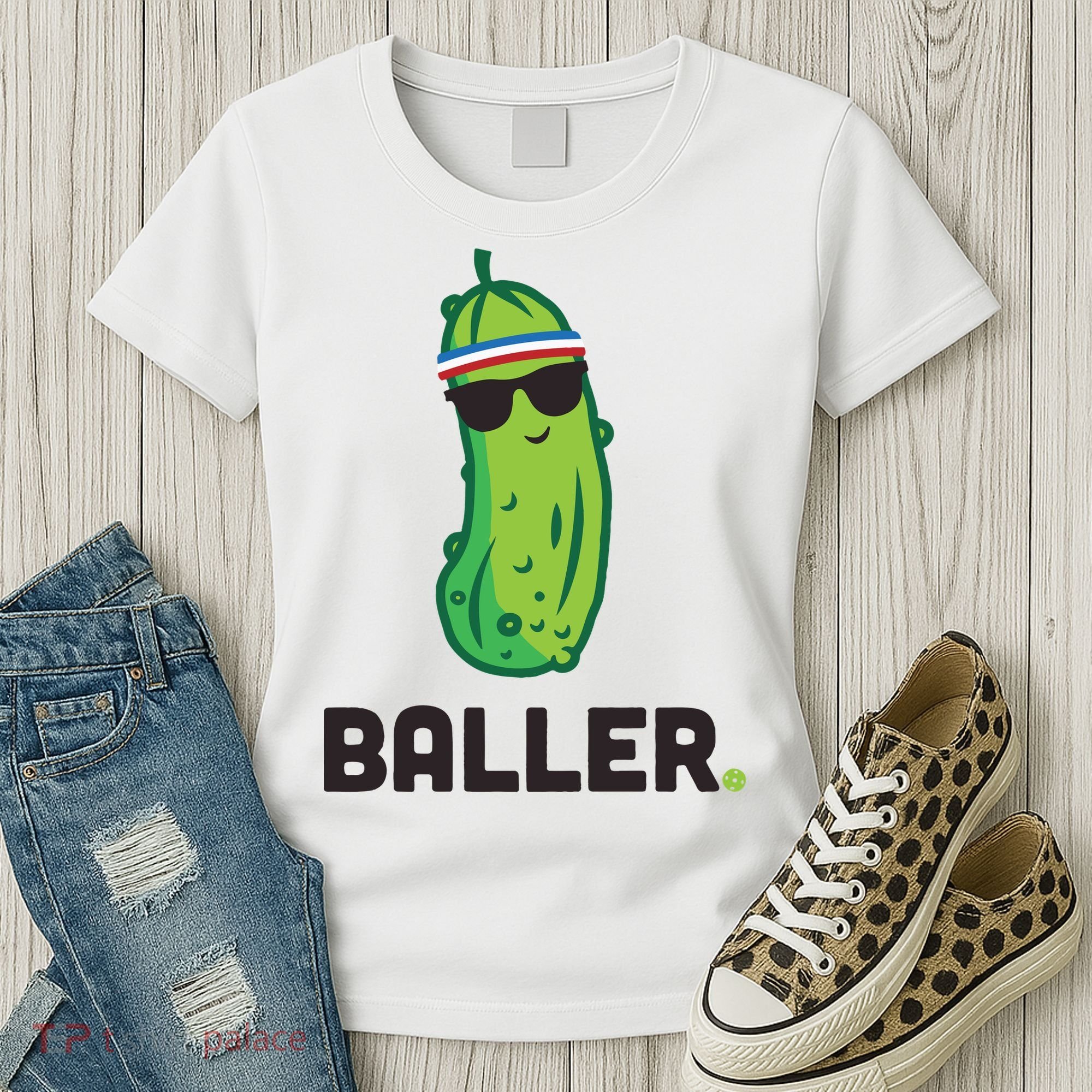 Pickle Baller Funny Pickleball Women's T-Shirt