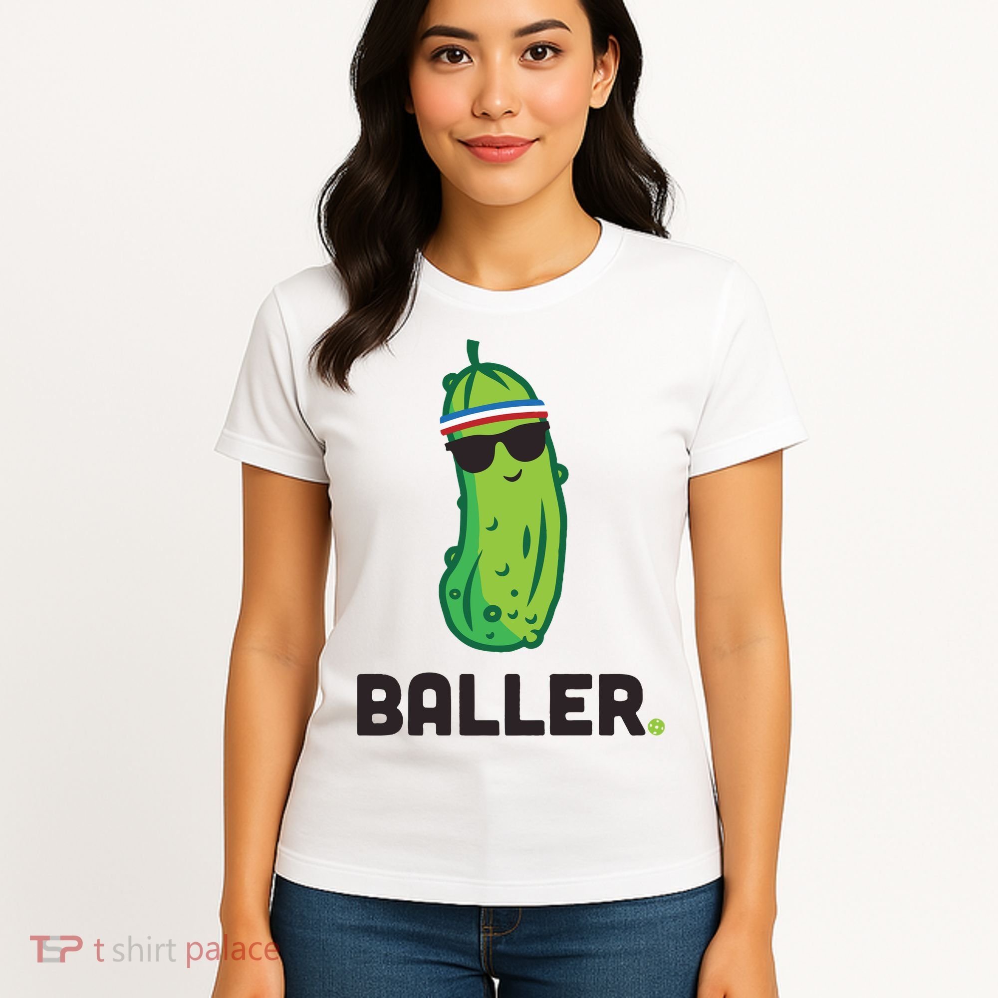 Pickle Baller Funny Pickleball Women's T-Shirt