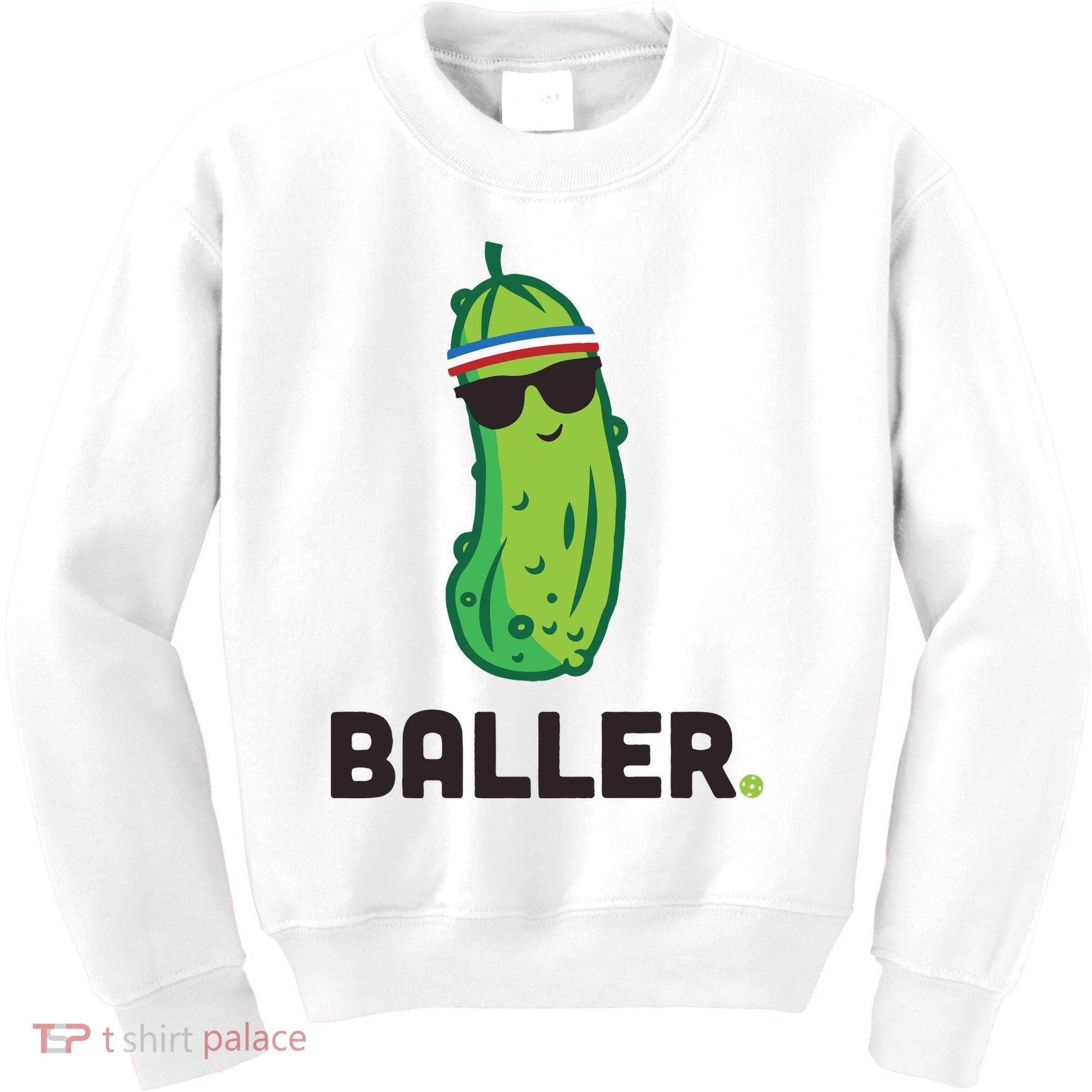 Pickle Baller Funny Pickleball Kids Sweatshirt