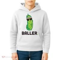 Pickle Baller Funny Pickleball Kids Hoodie thumb 4