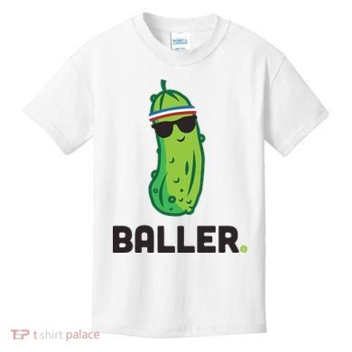 Pickle Baller Funny Pickleball Kids T-Shirt