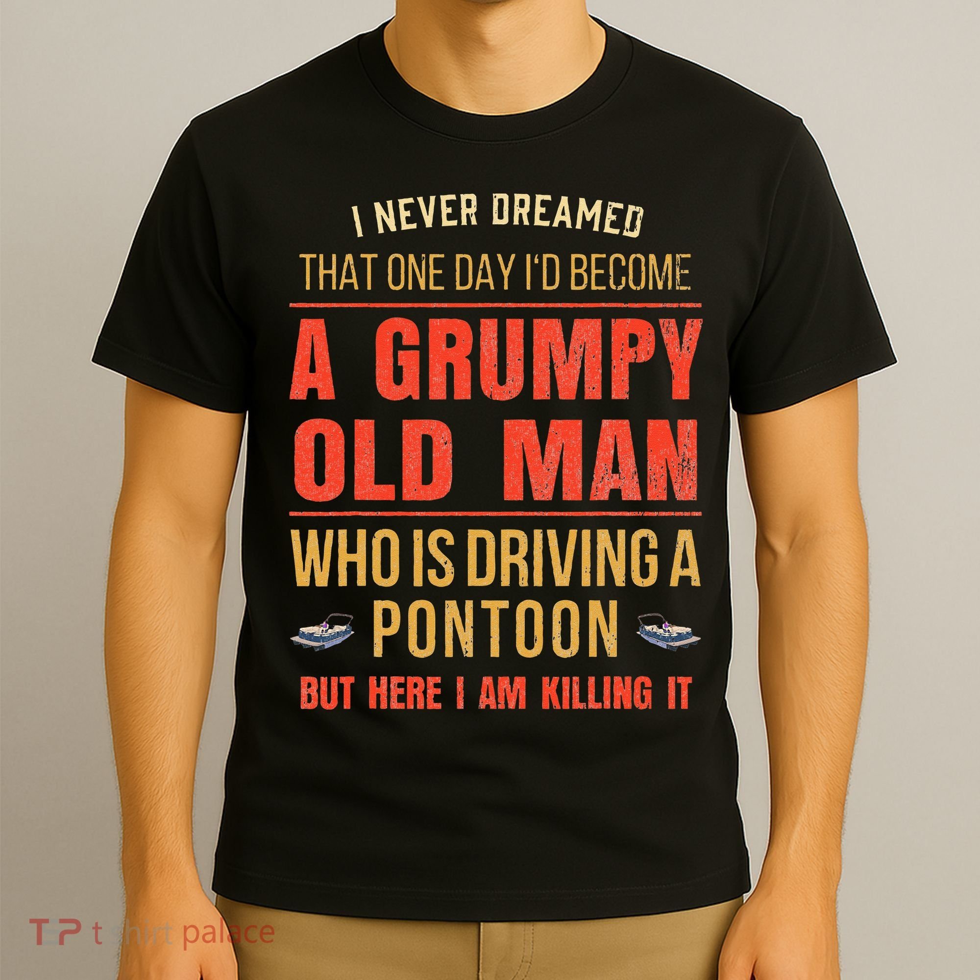 Pontoon Boat Fun At The Lake Tritoon Captains T-Shirt