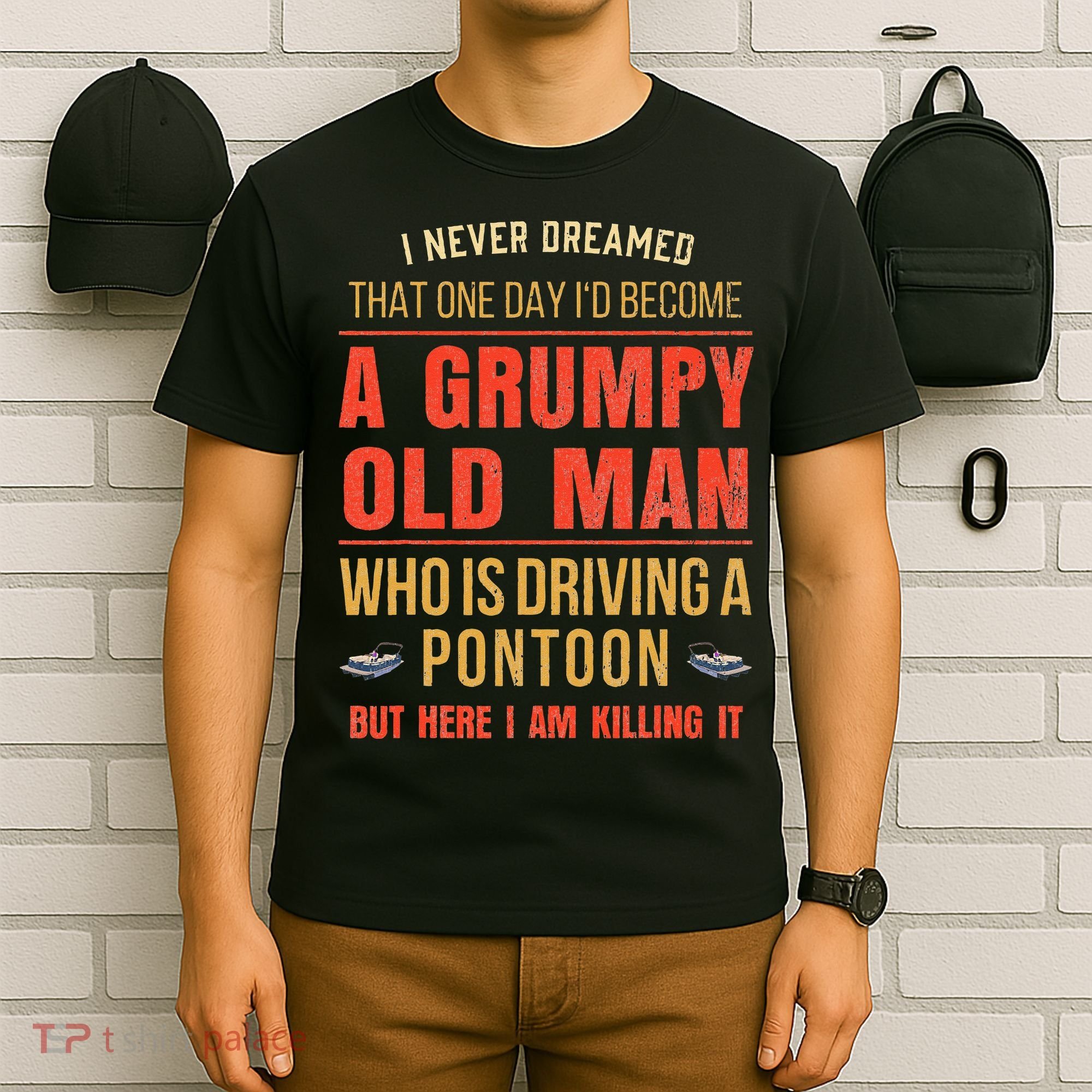 Pontoon Boat Fun At The Lake Tritoon Captains T-Shirt