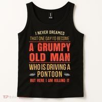 Pontoon Boat Fun At The Lake Tritoon Captains Tank Top thumb 2