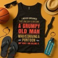 Pontoon Boat Fun At The Lake Tritoon Captains Tank Top thumb 4