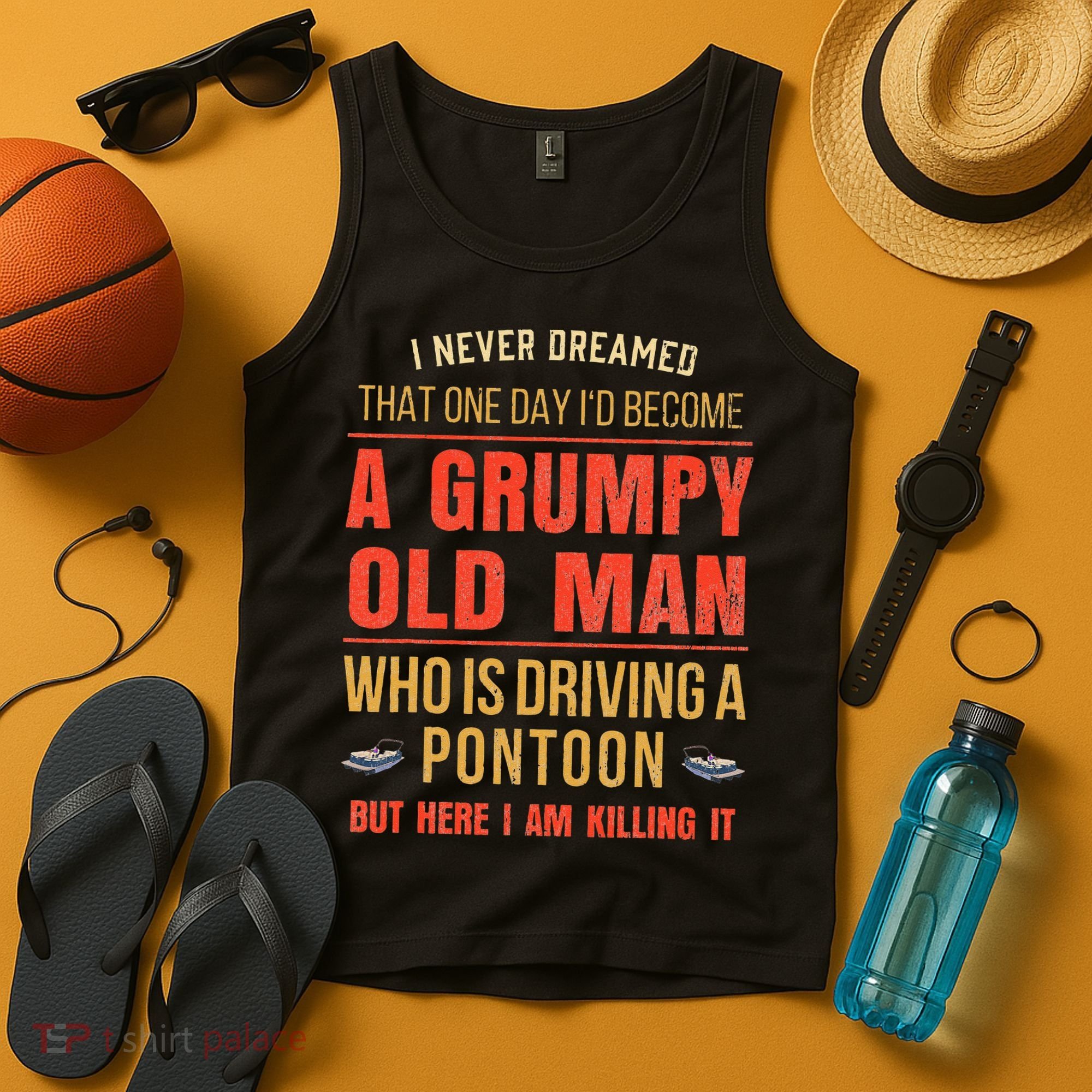 Pontoon Boat Fun At The Lake Tritoon Captains Tank Top