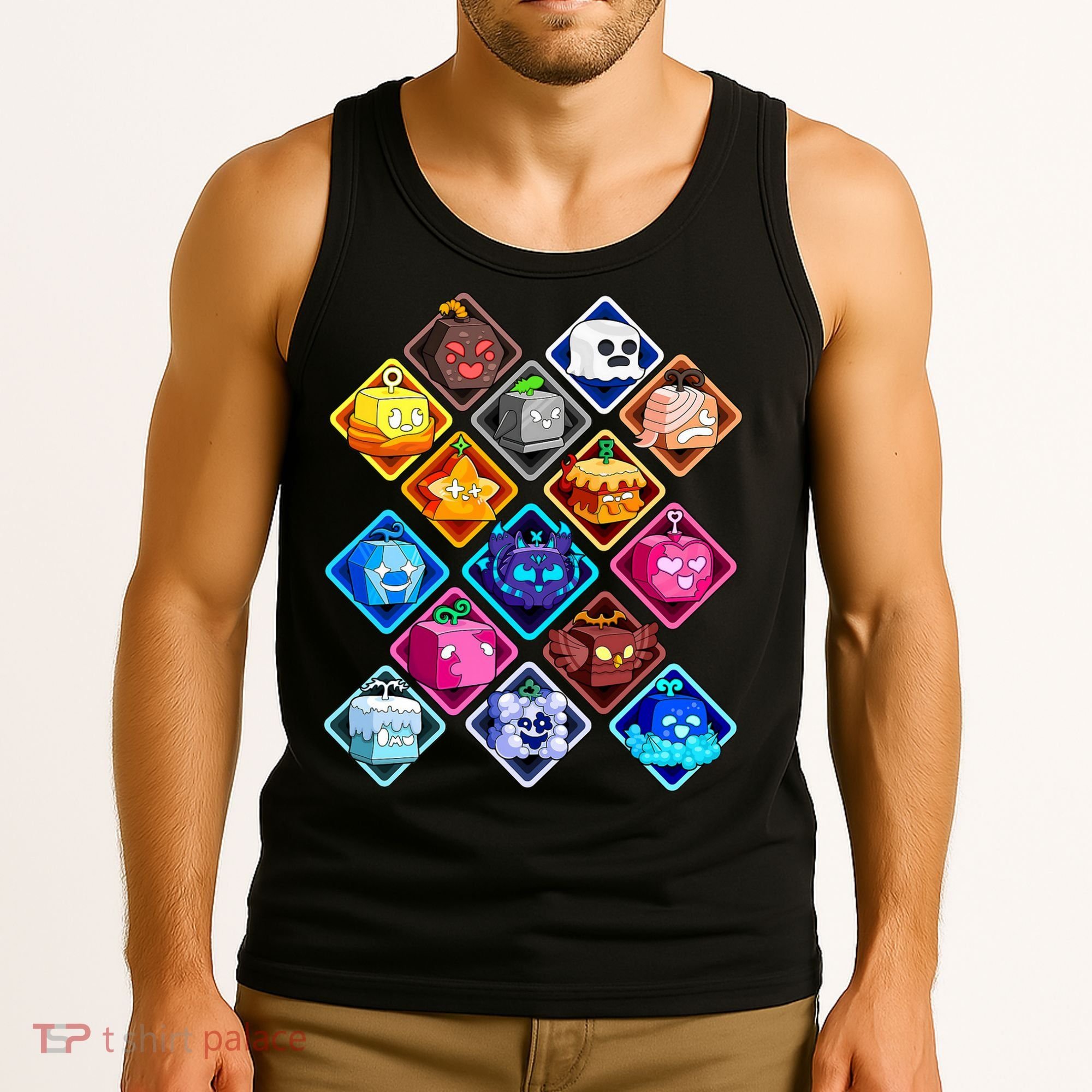 Plush Blox Fruit Costume  Tank Top