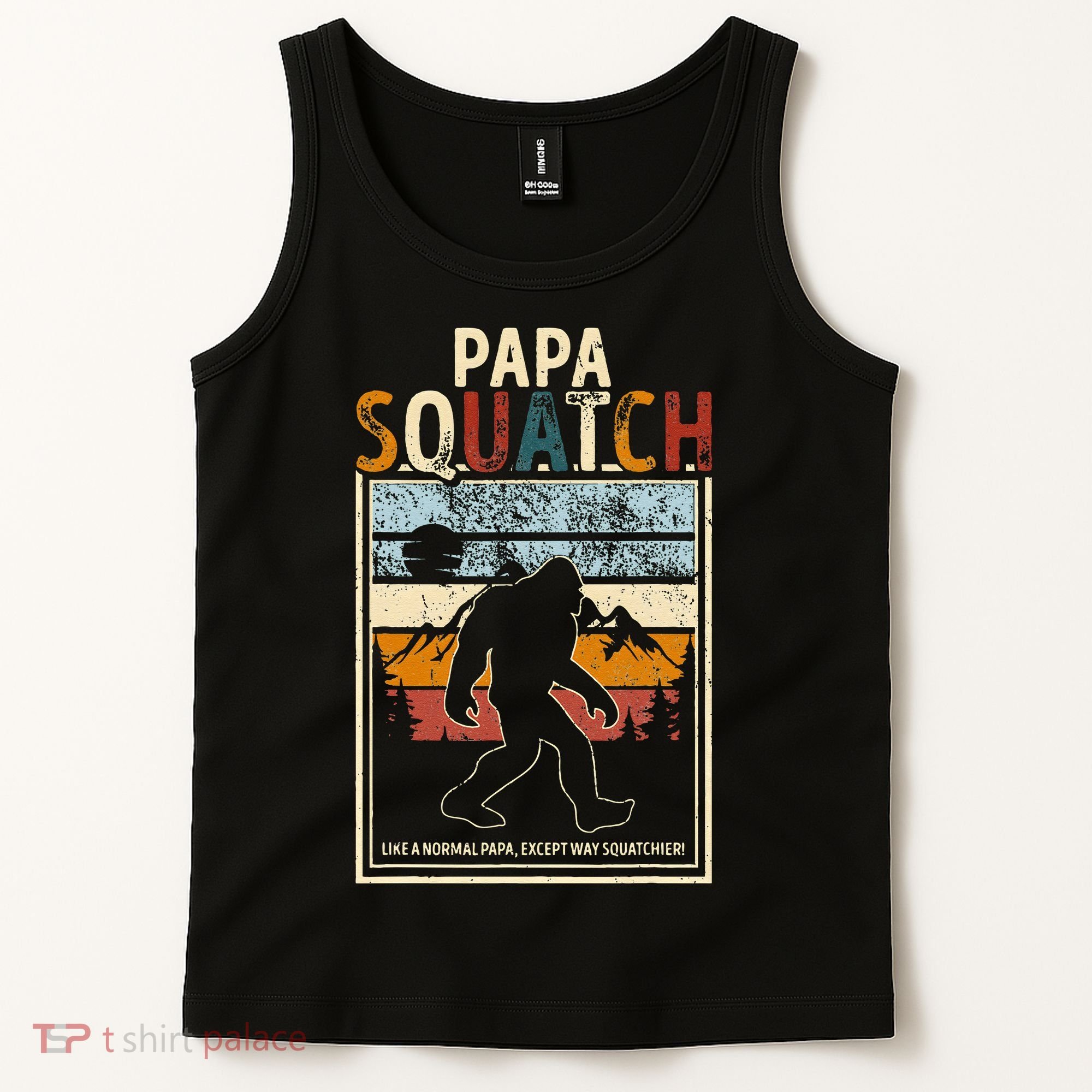 Papa Bigfoot Funny Sasquatch Bigfoot Fathers Day Tank Top