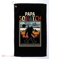 Papa Bigfoot Funny Sasquatch Bigfoot Fathers Day Golf Towel thumb 0