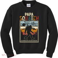 Papa Bigfoot Funny Sasquatch Bigfoot Fathers Day Kids Sweatshirt thumb 0