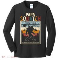 Papa Bigfoot Funny Sasquatch Bigfoot Fathers Day Kids Long Sleeve Shirt thumb 0