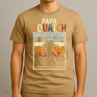 Papa Bigfoot Funny Sasquatch Bigfoot Fathers Day T-Shirt thumb 3