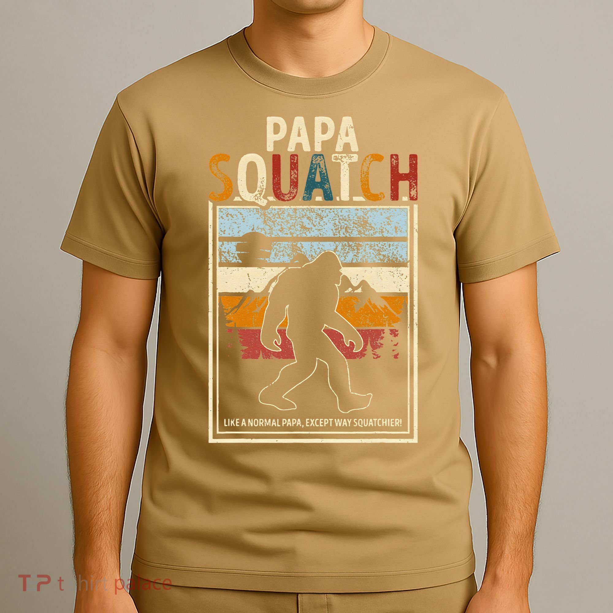 Papa Bigfoot Funny Sasquatch Bigfoot Fathers Day T-Shirt