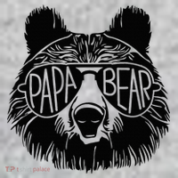 Papa Bear Face Sunglasses Papa Bear Lover FatherS Day The Baniff Cuffed Pom Beanie thumb 2