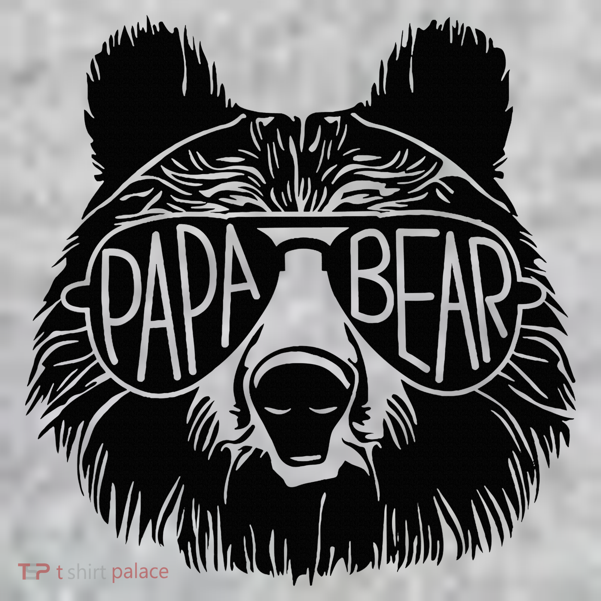 Papa Bear Face Sunglasses Papa Bear Lover FatherS Day The Baniff Cuffed Pom Beanie