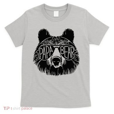 Papa Bear Face Sunglasses Papa Bear Lover FatherS Day T-Shirt