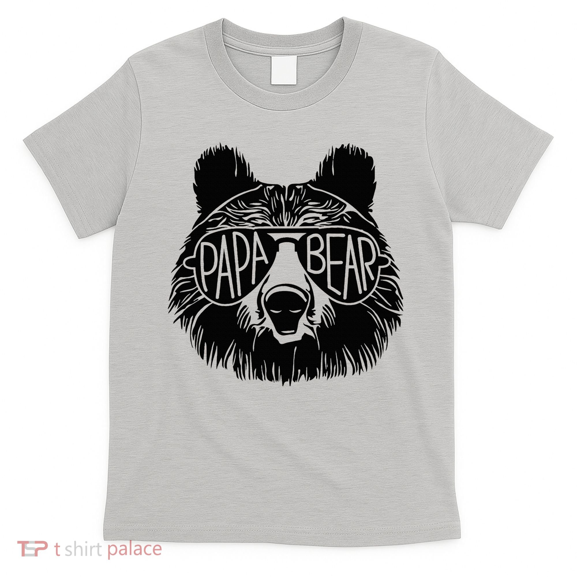 Papa Bear Face Sunglasses Papa Bear Lover FatherS Day T-Shirt
