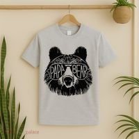 Papa Bear Face Sunglasses Papa Bear Lover FatherS Day T-Shirt thumb 2