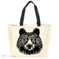 Papa Bear Face Sunglasses Papa Bear Lover FatherS Day Tote Bag thumb 0