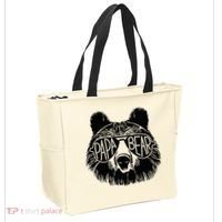 Papa Bear Face Sunglasses Papa Bear Lover FatherS Day Tote Bag thumb 2