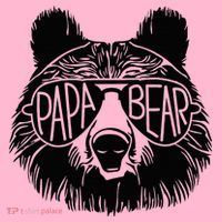 Papa Bear Face Sunglasses Papa Bear Lover FatherS Day Coaster thumb 2