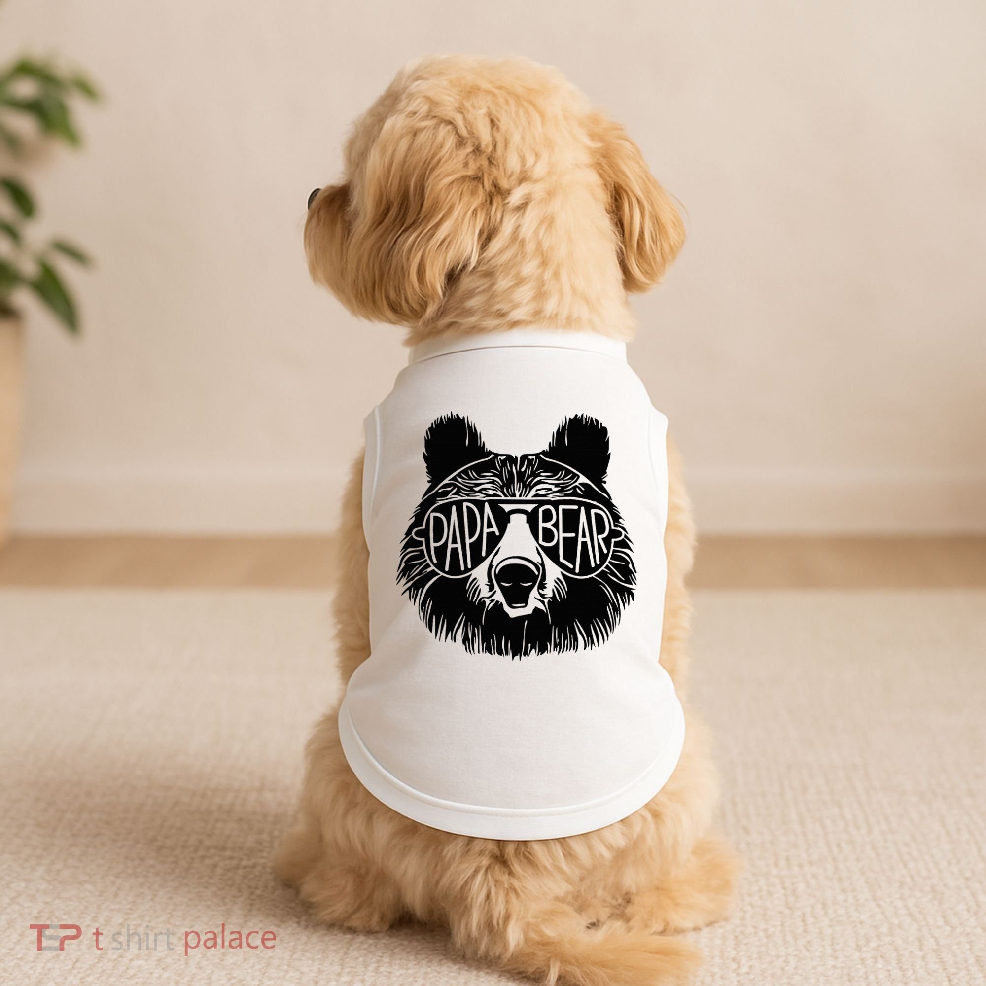 Papa Bear Face Sunglasses Papa Bear Lover FatherS Day Doggie Tank