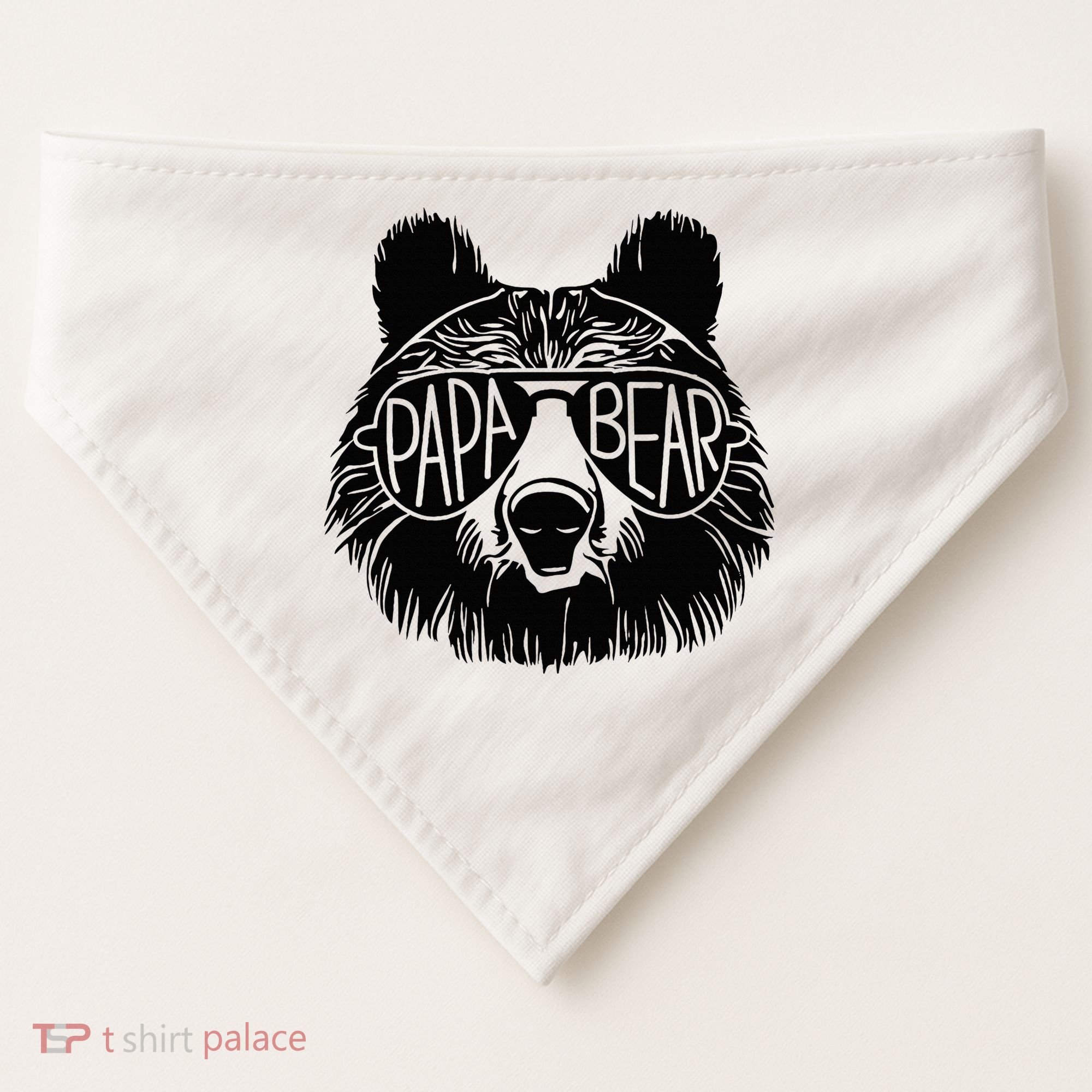 Papa Bear Face Sunglasses Papa Bear Lover FatherS Day USA-Made Doggie Bandana