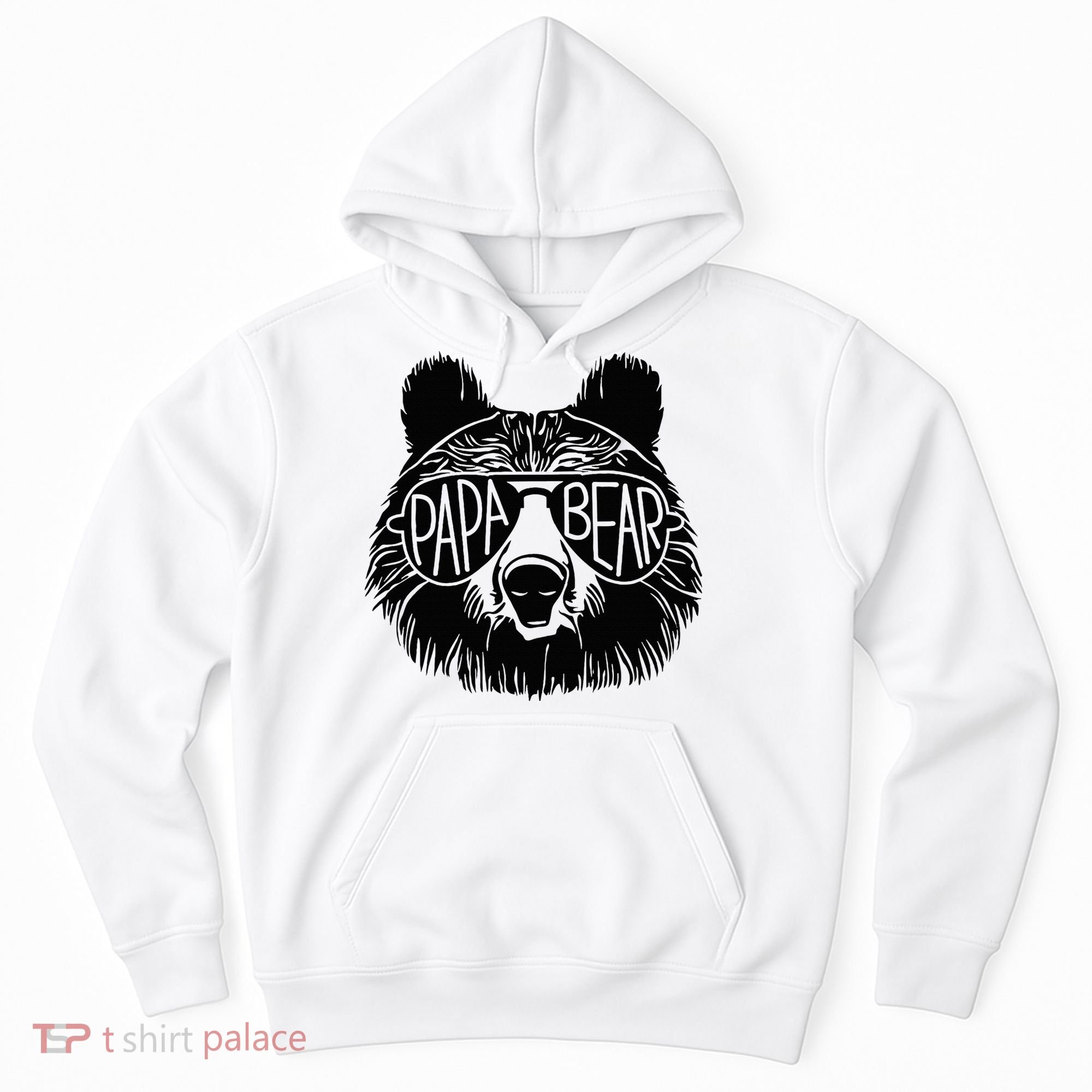 Papa Bear Face Sunglasses Papa Bear Lover FatherS Day Hoodie