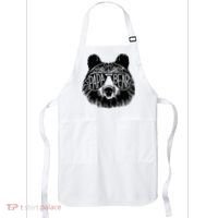 Papa Bear Face Sunglasses Papa Bear Lover FatherS Day Apron thumb 0