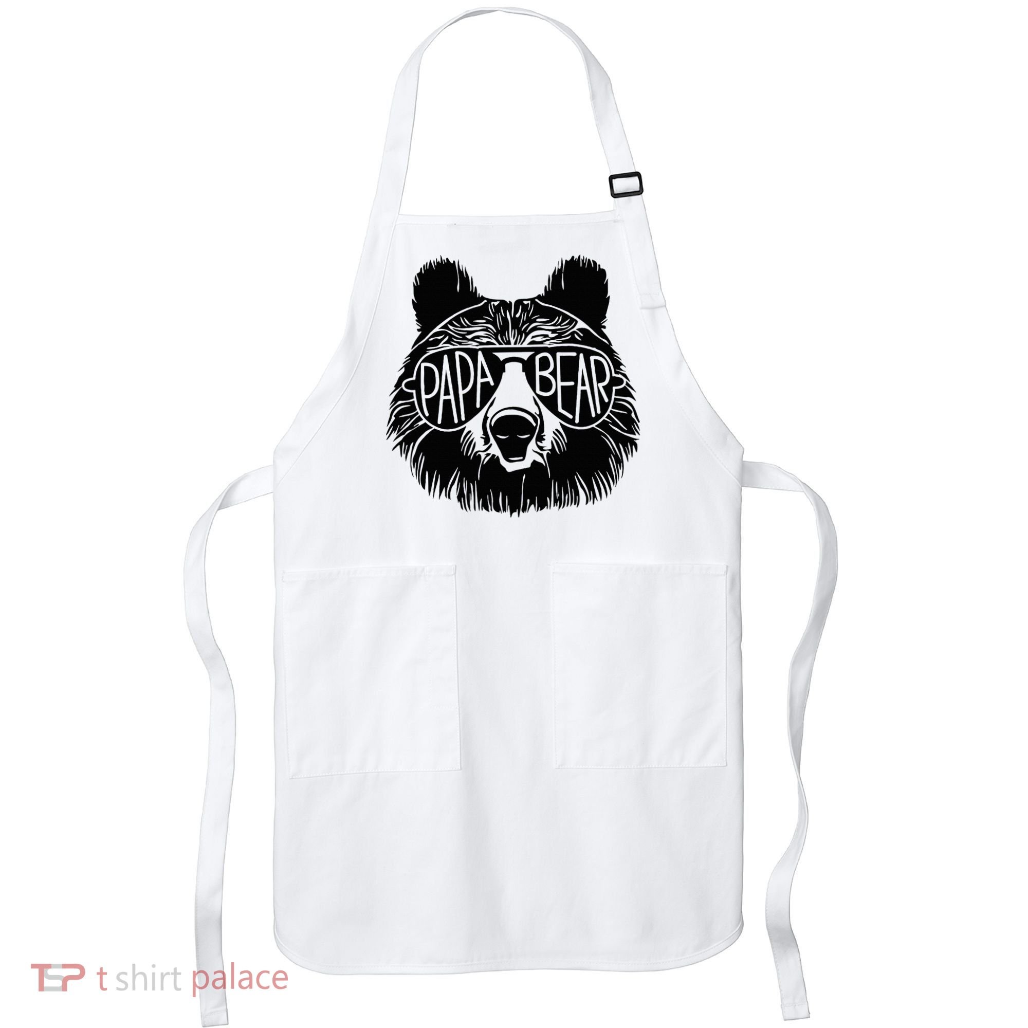 Papa Bear Face Sunglasses Papa Bear Lover FatherS Day Apron