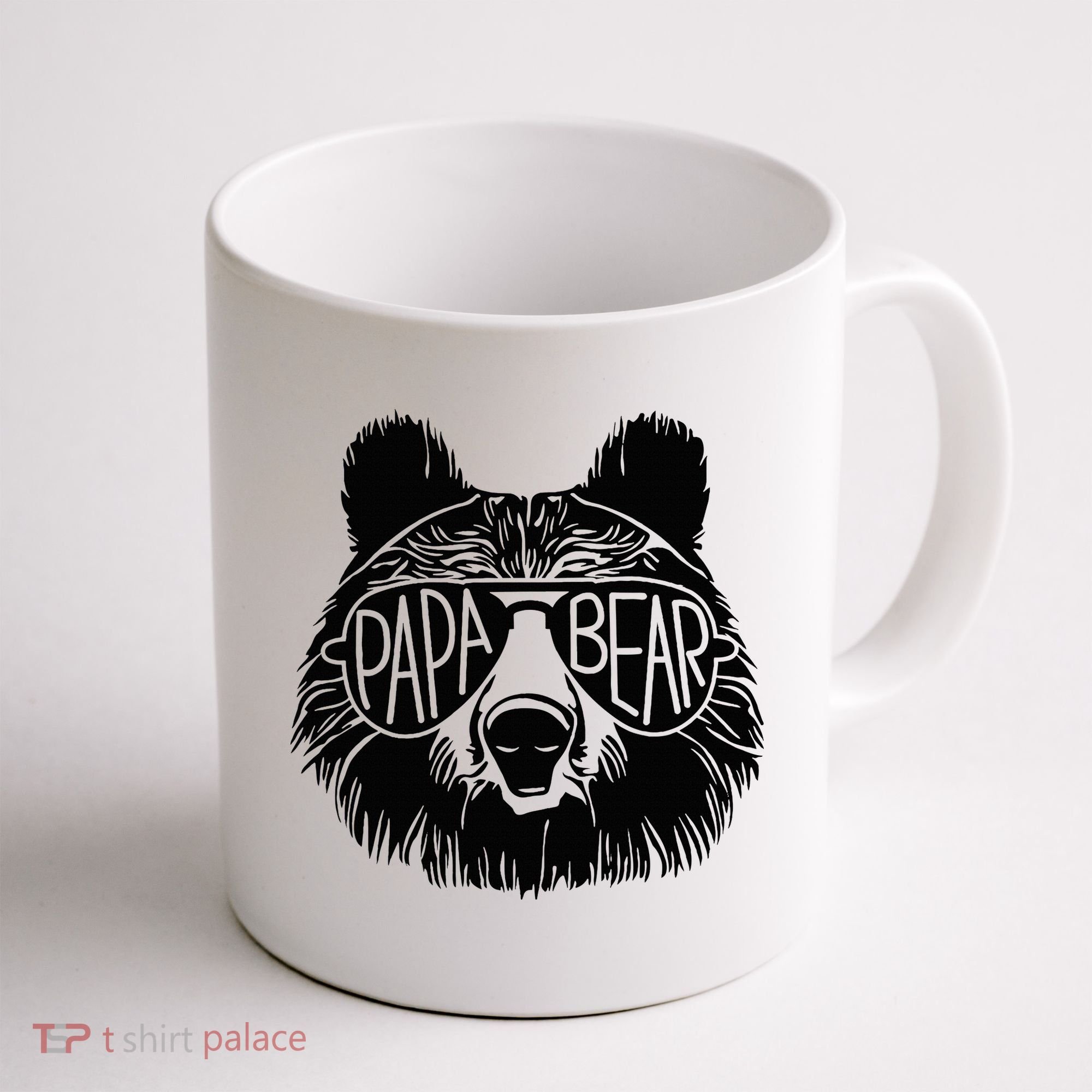 Papa Bear Face Sunglasses Papa Bear Lover FatherS Day Coffee Mug