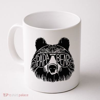 Papa Bear Face Sunglasses Papa Bear Lover FatherS Day Coffee Mug