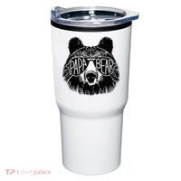 Papa Bear Face Sunglasses Papa Bear Lover FatherS Day Tumbler thumb 0
