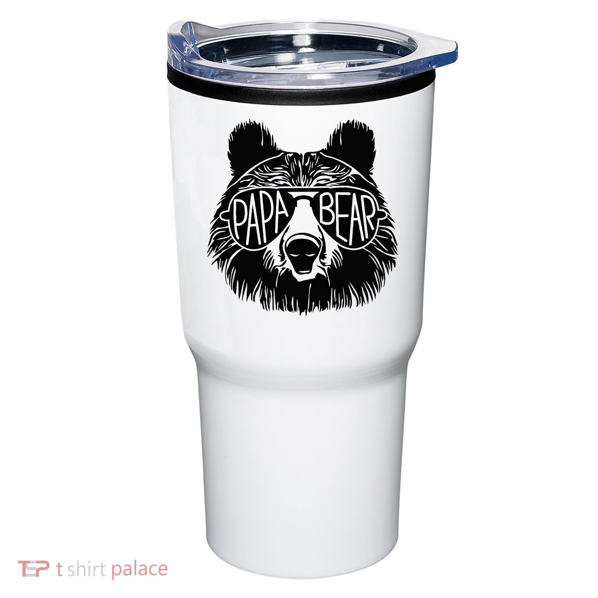 Papa Bear Face Sunglasses Papa Bear Lover FatherS Day Tumbler