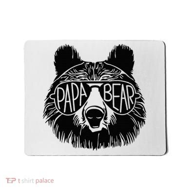 Papa Bear Face Sunglasses Papa Bear Lover FatherS Day Mousepad