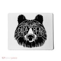 Papa Bear Face Sunglasses Papa Bear Lover FatherS Day Mousepad thumb 0