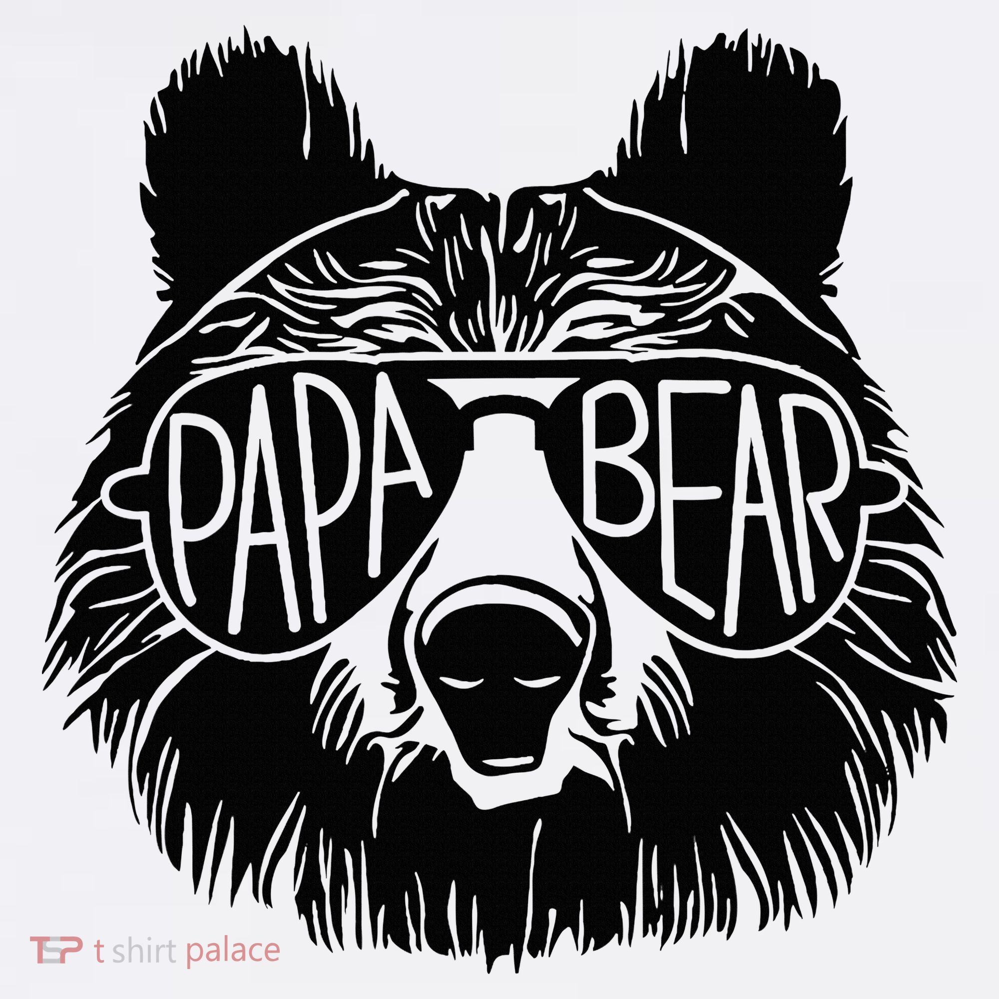 Papa Bear Face Sunglasses Papa Bear Lover FatherS Day Mousepad