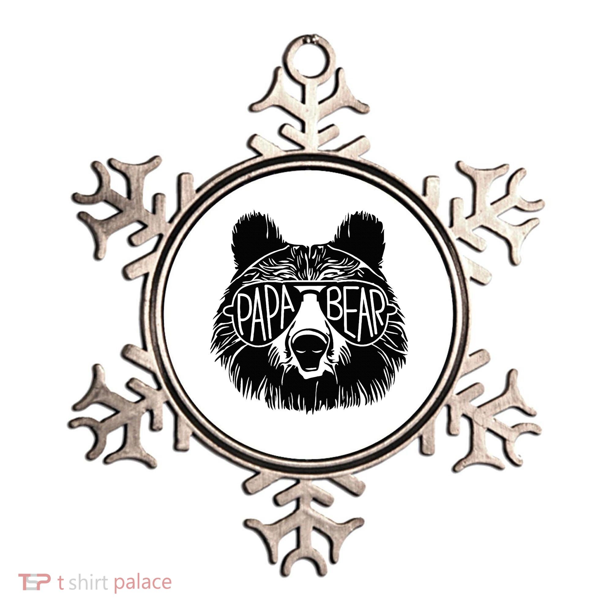 Papa Bear Face Sunglasses Papa Bear Lover FatherS Day Ornament
