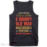 Pontoon Boat Fun At The Lake Tritoon Captains Tank Top thumb 0