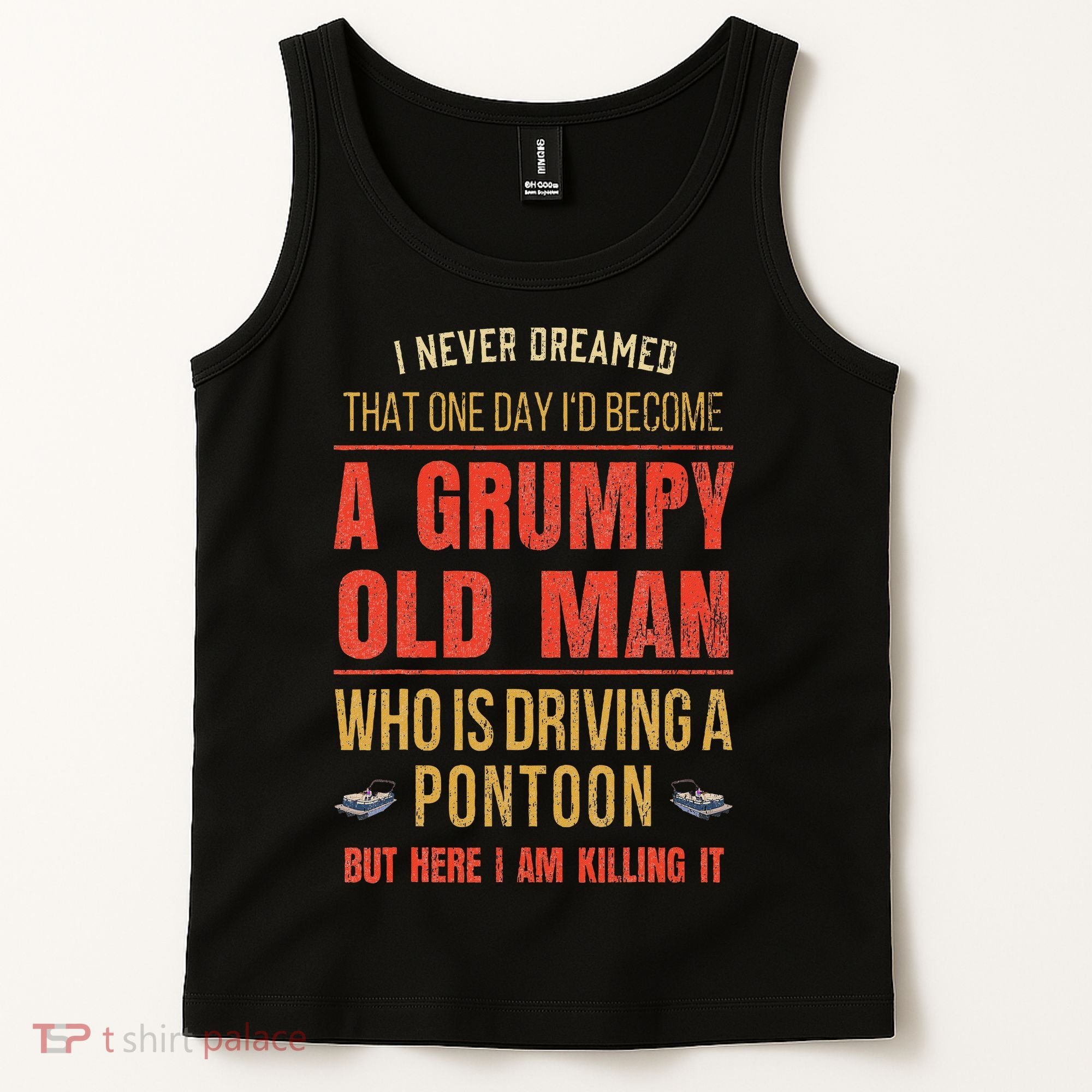 Pontoon Boat Fun At The Lake Tritoon Captains Tank Top