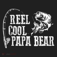 Papa Bear Fishing: Reel Cool Papa Bear Funny Gift Cute Gift Beanie thumb 2