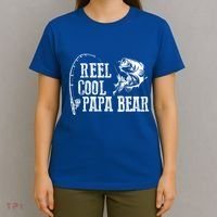Papa Bear Fishing: Reel Cool Papa Bear Funny Gift Cute Gift T-Shirt thumb 4