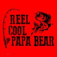 Papa Bear Fishing: Reel Cool Papa Bear Funny Gift Cute Gift Santa Hat thumb 1