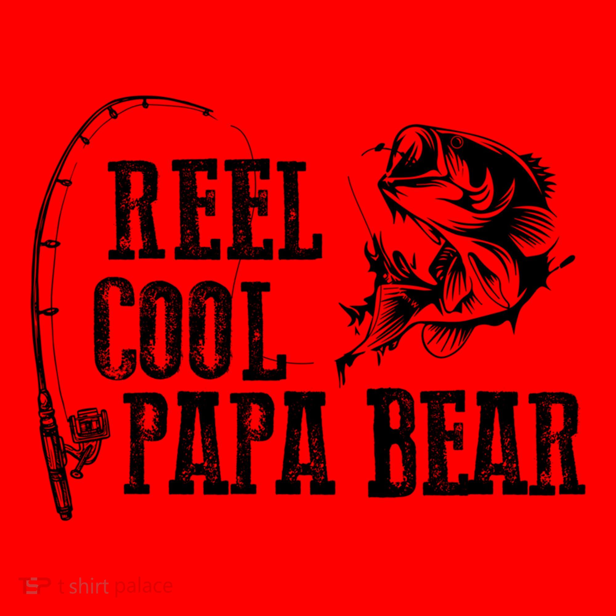 Papa Bear Fishing: Reel Cool Papa Bear Funny Gift Cute Gift Santa Hat