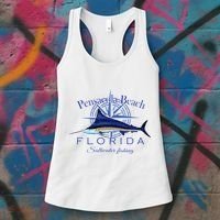 Pensacola Beach Florida Sailfish Billfish Saltwater Fishing Women's Tank Top thumb 3