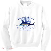 Pensacola Beach Florida Sailfish Billfish Saltwater Fishing Kids Sweatshirt thumb 0