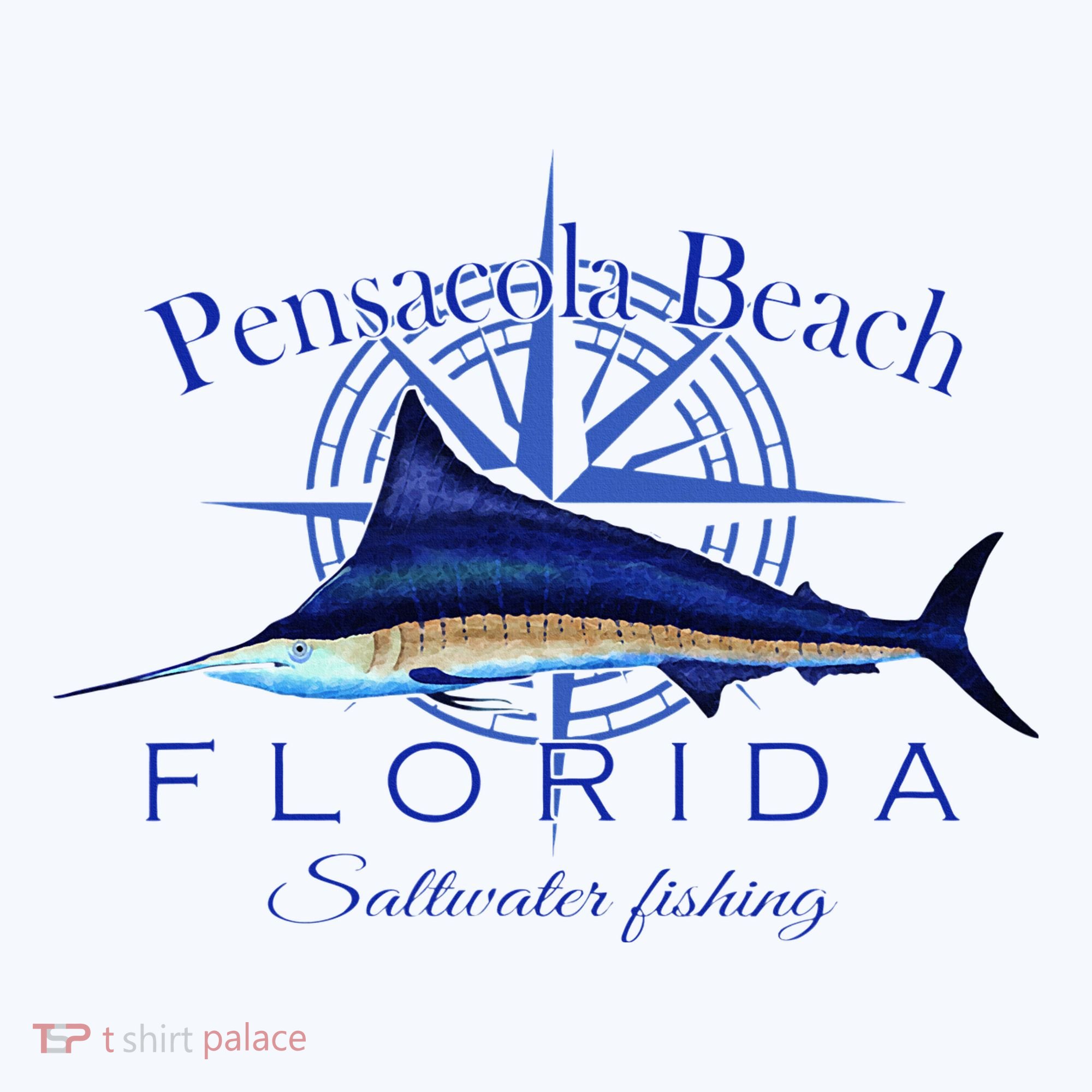Pensacola Beach Florida Sailfish Billfish Saltwater Fishing Kids T-Shirt